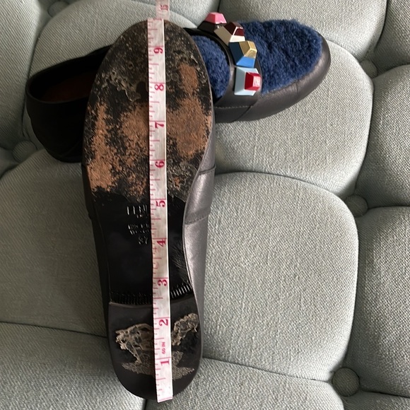 Fendi Shearling Loafer With Pyramid Embellishments - Picture 15 of 16